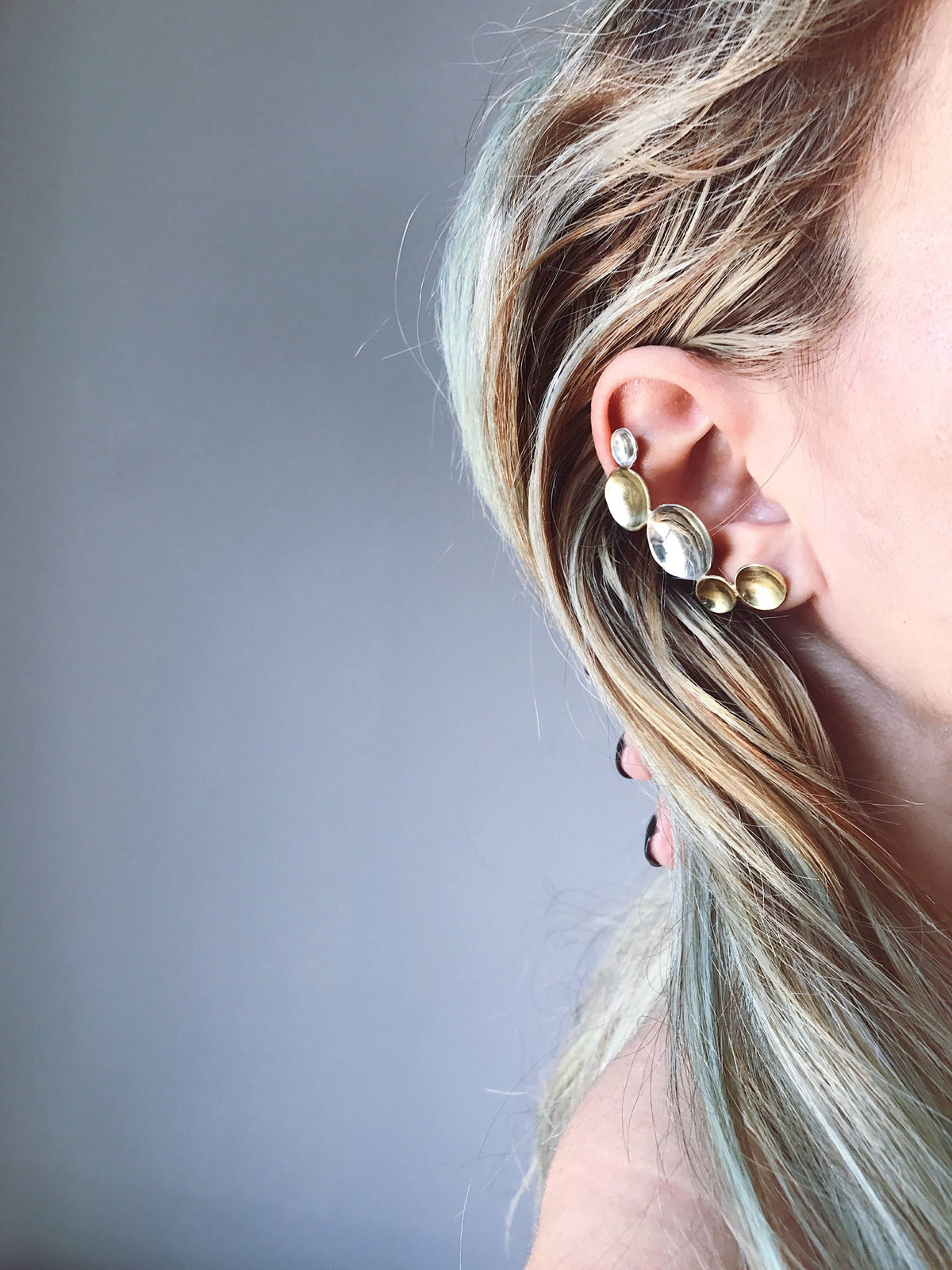 18k gold filled earrings, ear cuffs , silver stud ear jewelry - KathyRossJewelry