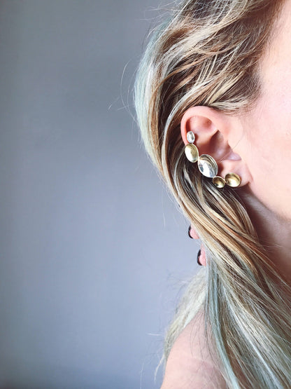 18k gold filled earrings, ear cuffs , silver stud ear jewelry - KathyRossJewelry