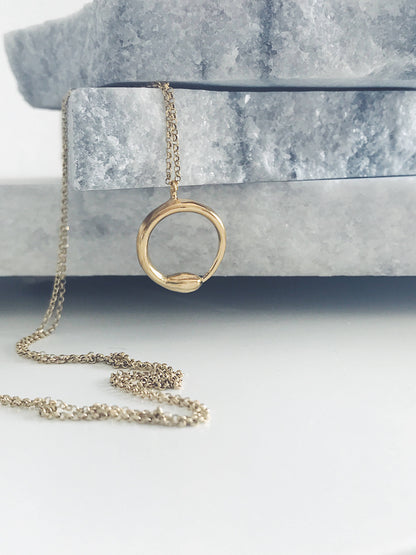 Gold Ouroboros Necklace: 18k gold filled Sterling Silver Serpent Pendant - KathyRossJewelry