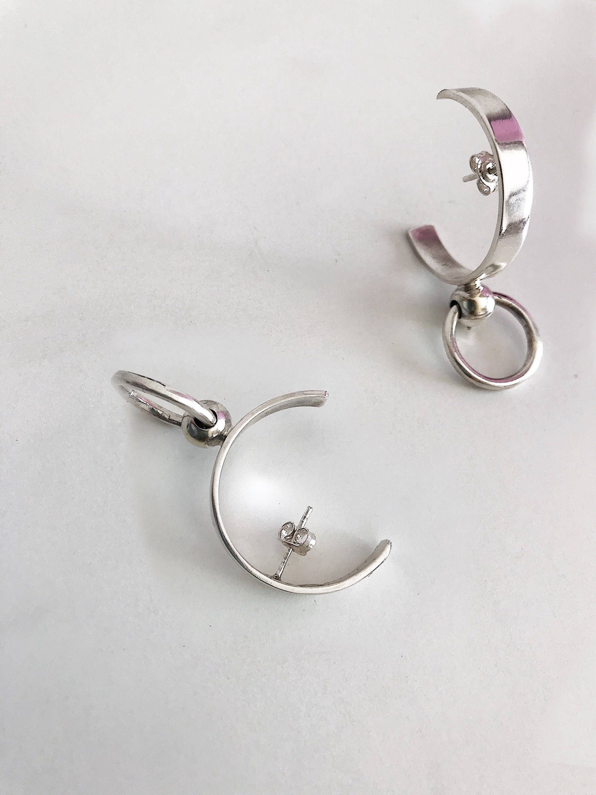 925 sterling Silver Ear Cuffs with hoops earrings - KathyRossJewelry