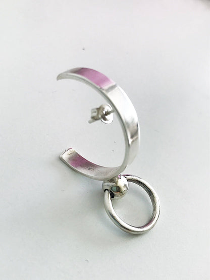 925 sterling Silver Ear Cuffs with hoops earrings - KathyRossJewelry
