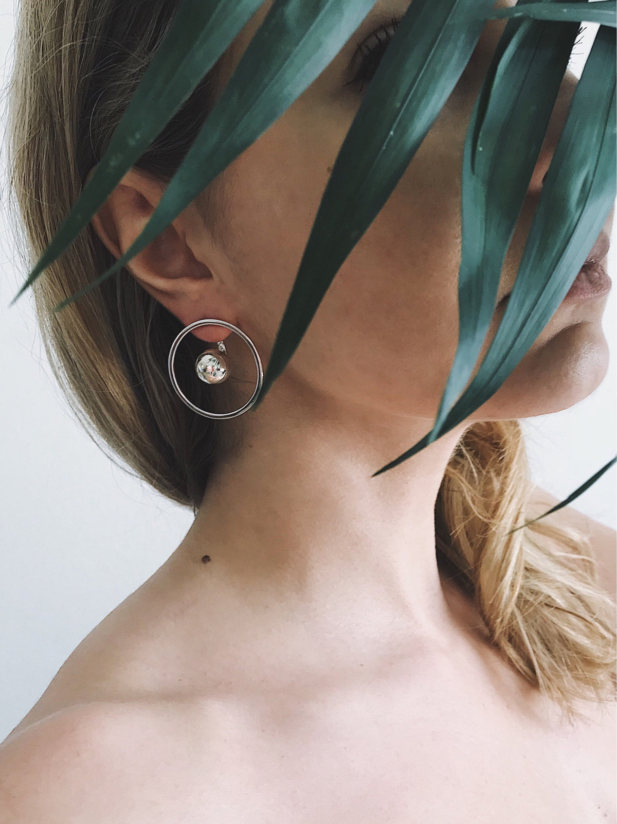 Sterling silver geometric orbital earrings - KathyRossJewelry