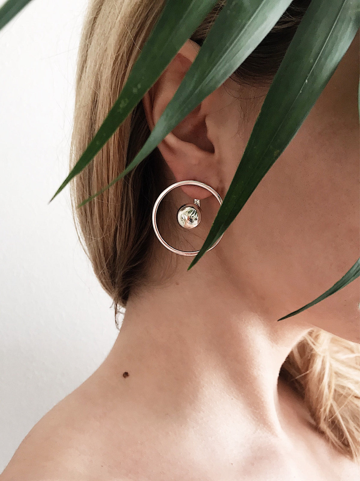 Sterling silver geometric orbital earrings - KathyRossJewelry