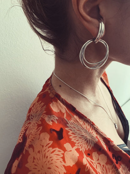 Gold Hoop Earrings:gold filled solid silver ear cuffs - KathyRossJewelry