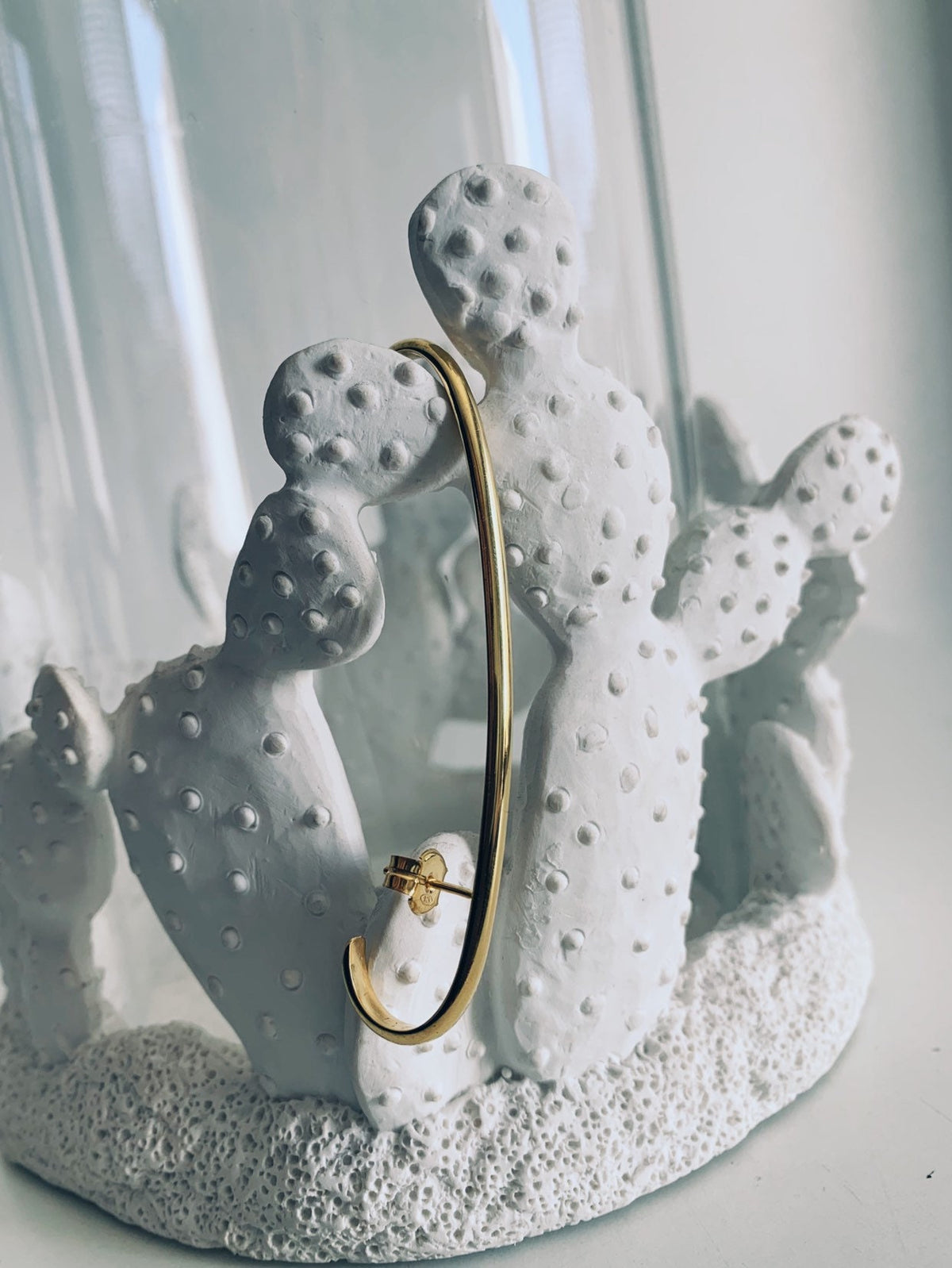 18k gold filled sterling silver long bar earring - KathyRossJewelry
