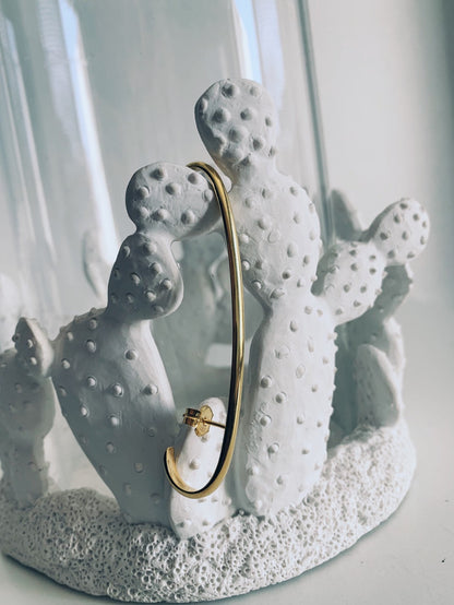 18k gold filled sterling silver long bar earring - KathyRossJewelry