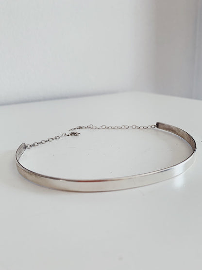 Sterling Silver 925 choker: Minimalist collar Necklace - KathyRossJewelry
