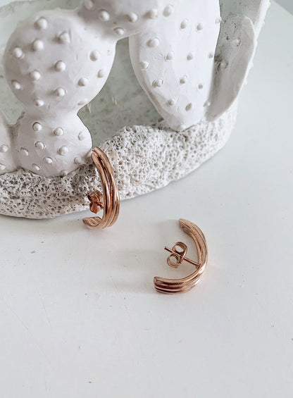 Sterling silver and gold filled minimalist studs earrings - KathyRossJewelry