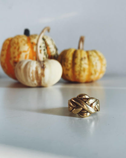 Sterling Silver Knot Ring: Gold filled Statement Ring - KathyRossJewelry