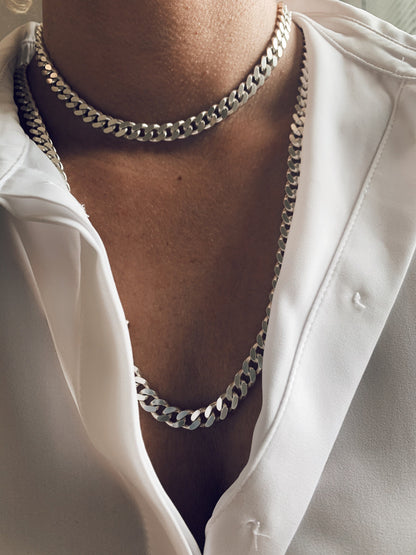 Bold Cuban solid silver 925 chain necklace - KathyRossJewelry