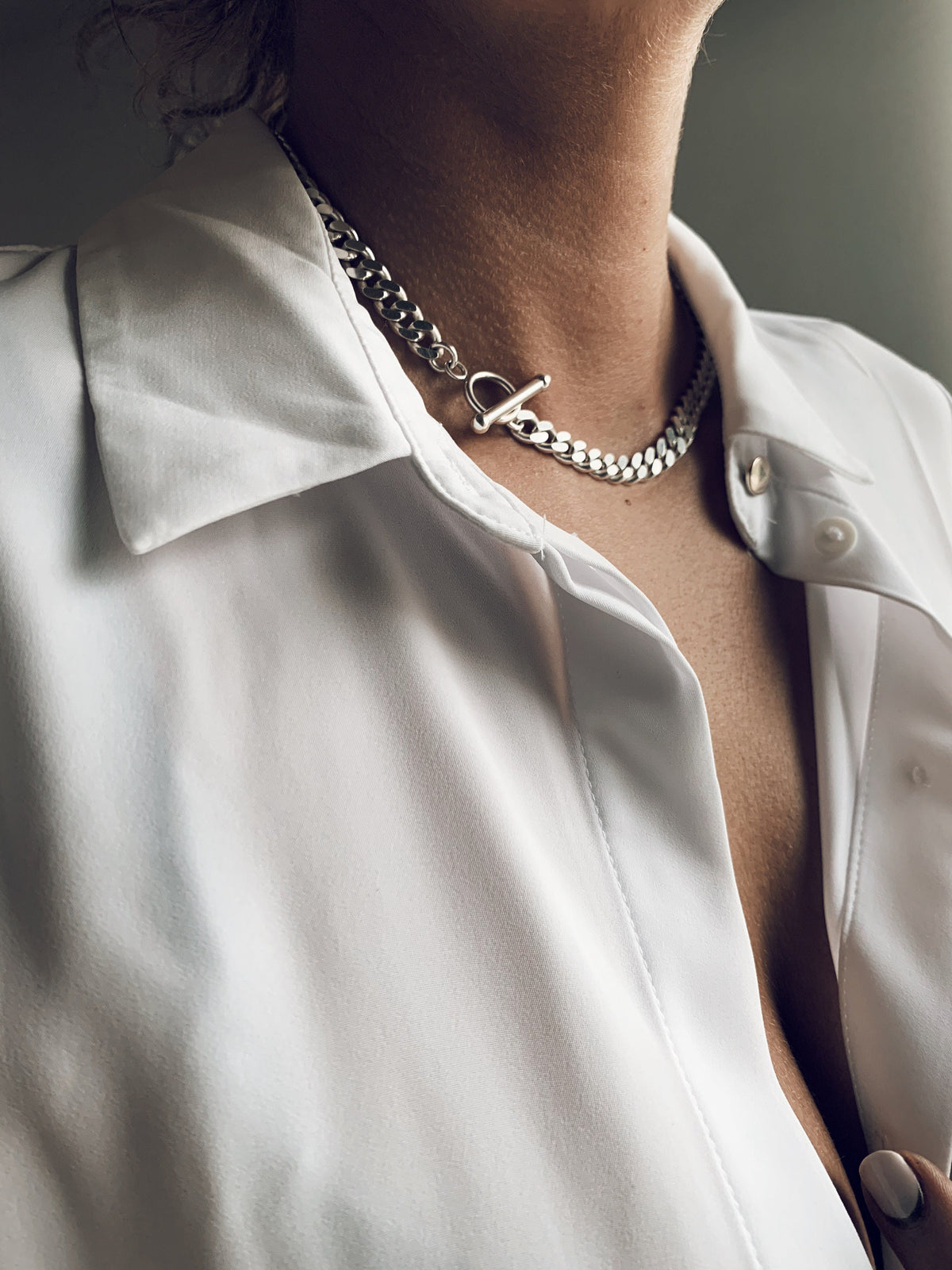 Bold Cuban solid silver 925 chain necklace - KathyRossJewelry