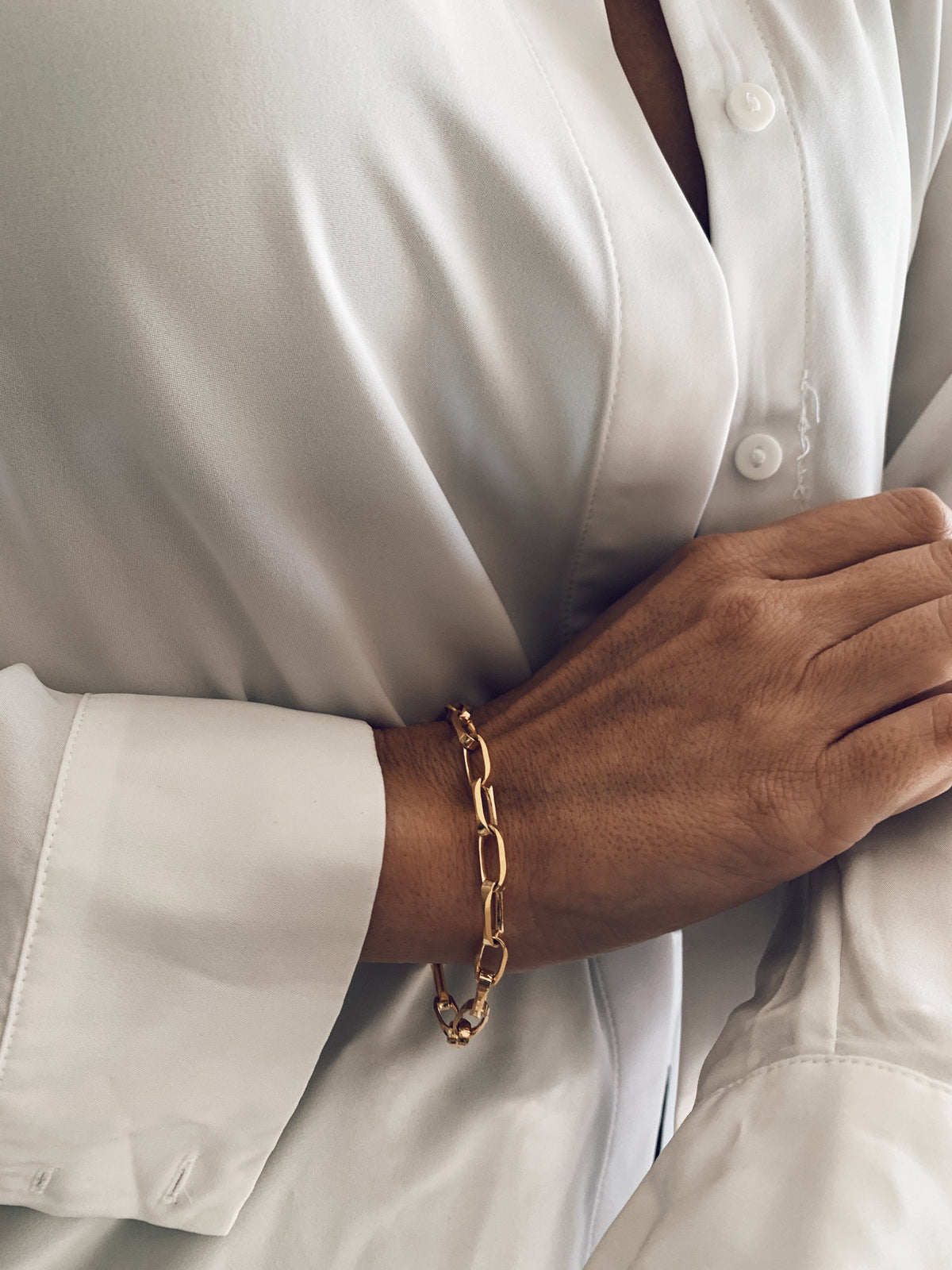 Link Chain Bracelet :18k gold filled on sterling silver - KathyRossJewelry