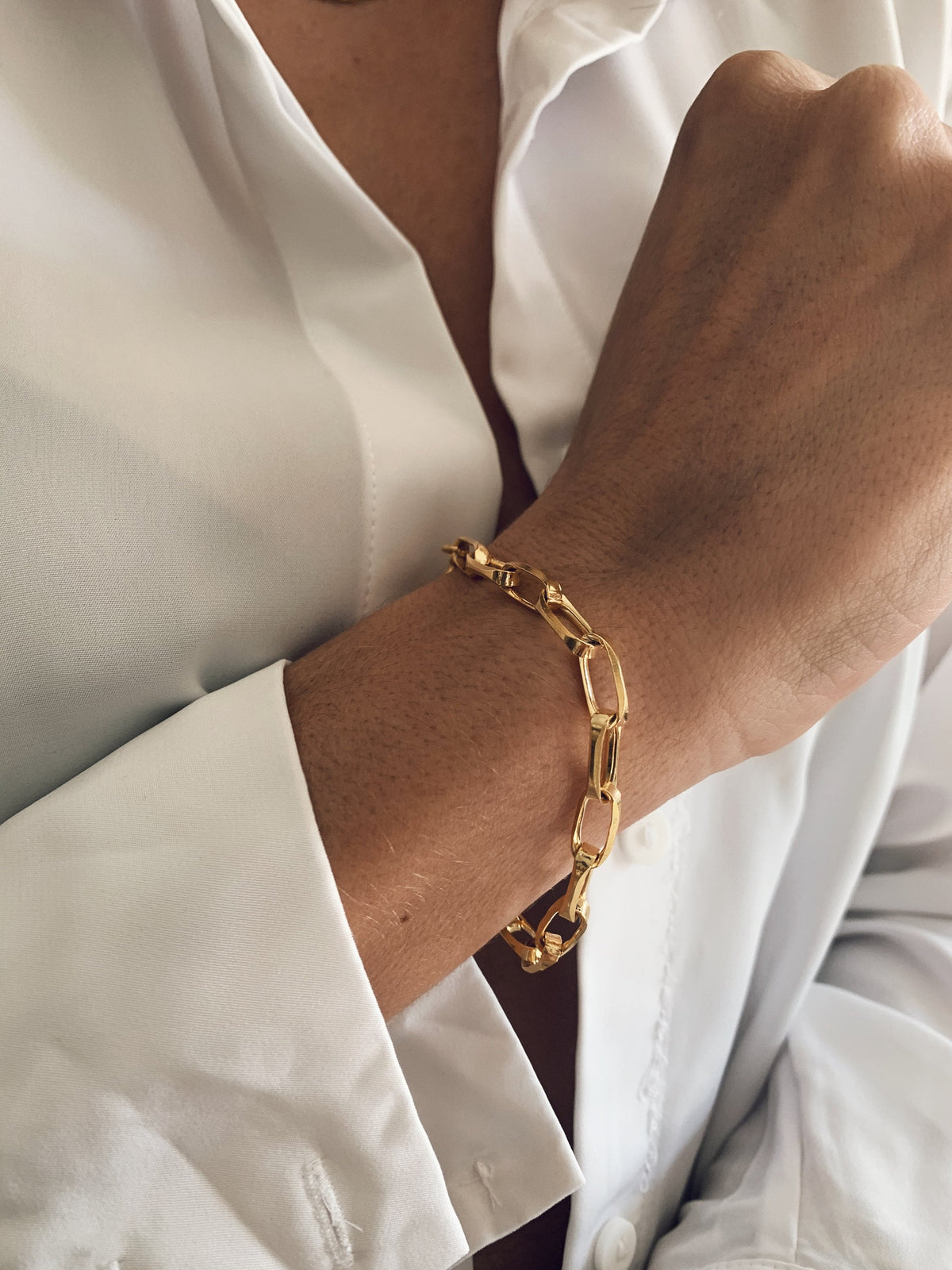 Link Chain Bracelet :18k gold filled on sterling silver - KathyRossJewelry