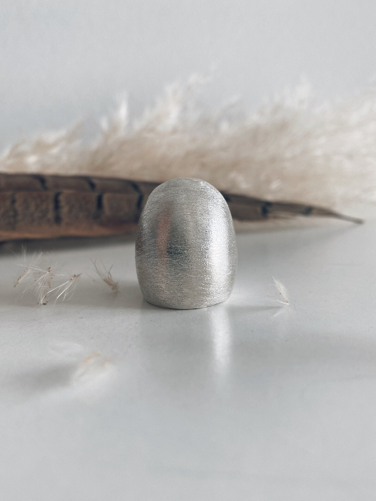 Sterling Silver wide band with texture Ring - KathyRossJewelry