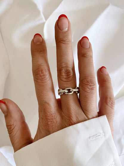 Solid sterling silver 925 links rings - KathyRossJewelry