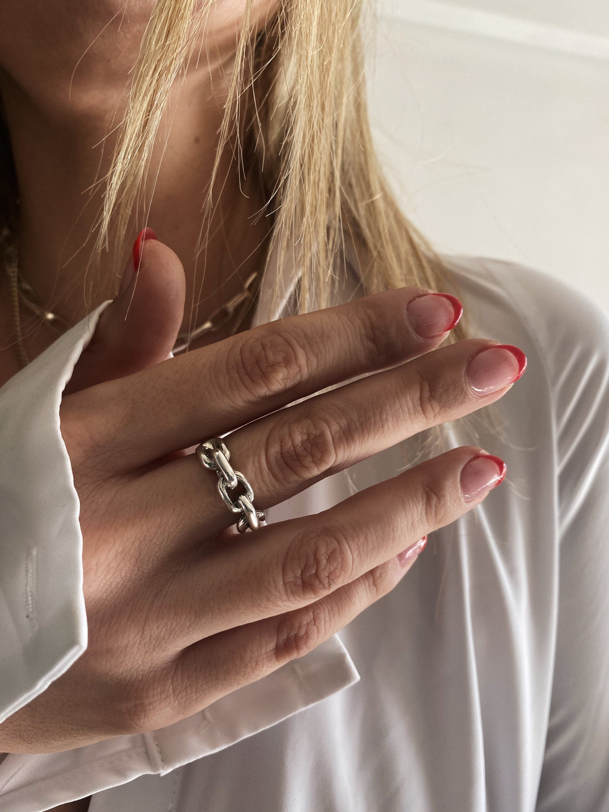 Solid sterling silver 925 links rings - KathyRossJewelry
