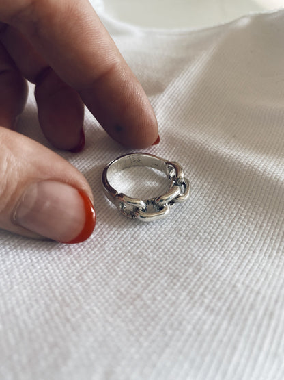 Solid sterling silver 925 links rings - KathyRossJewelry