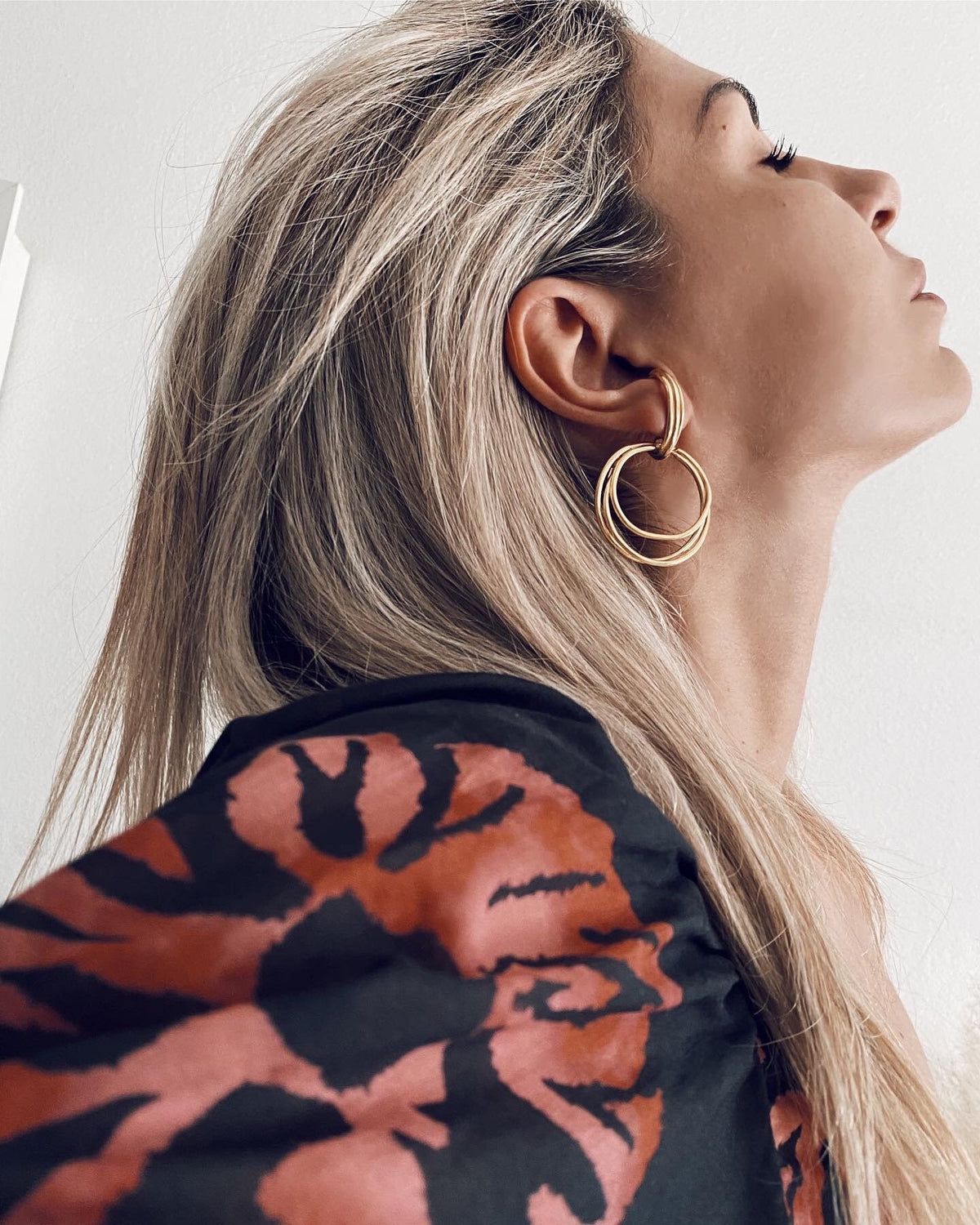 Gold Hoop Earrings:gold filled solid silver ear cuffs - KathyRossJewelry