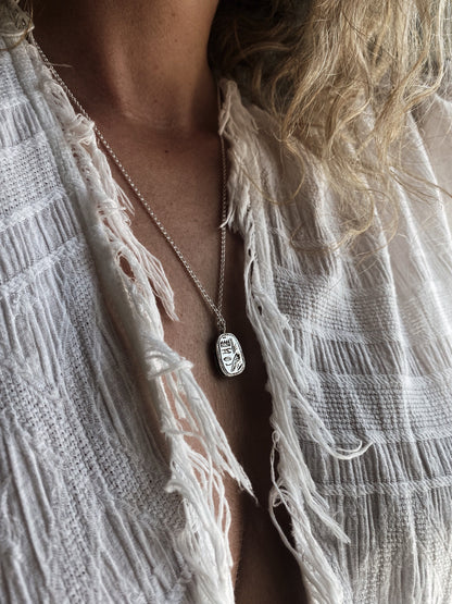 Scarab necklace hieroglyphics :Protection Amulet Gift solid sterling 925 silver pendant with chain - KathyRossJewelry