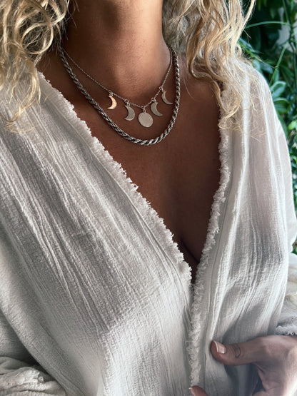 18k gold filled sterling silver Moon phase necklace - KathyRossJewelry