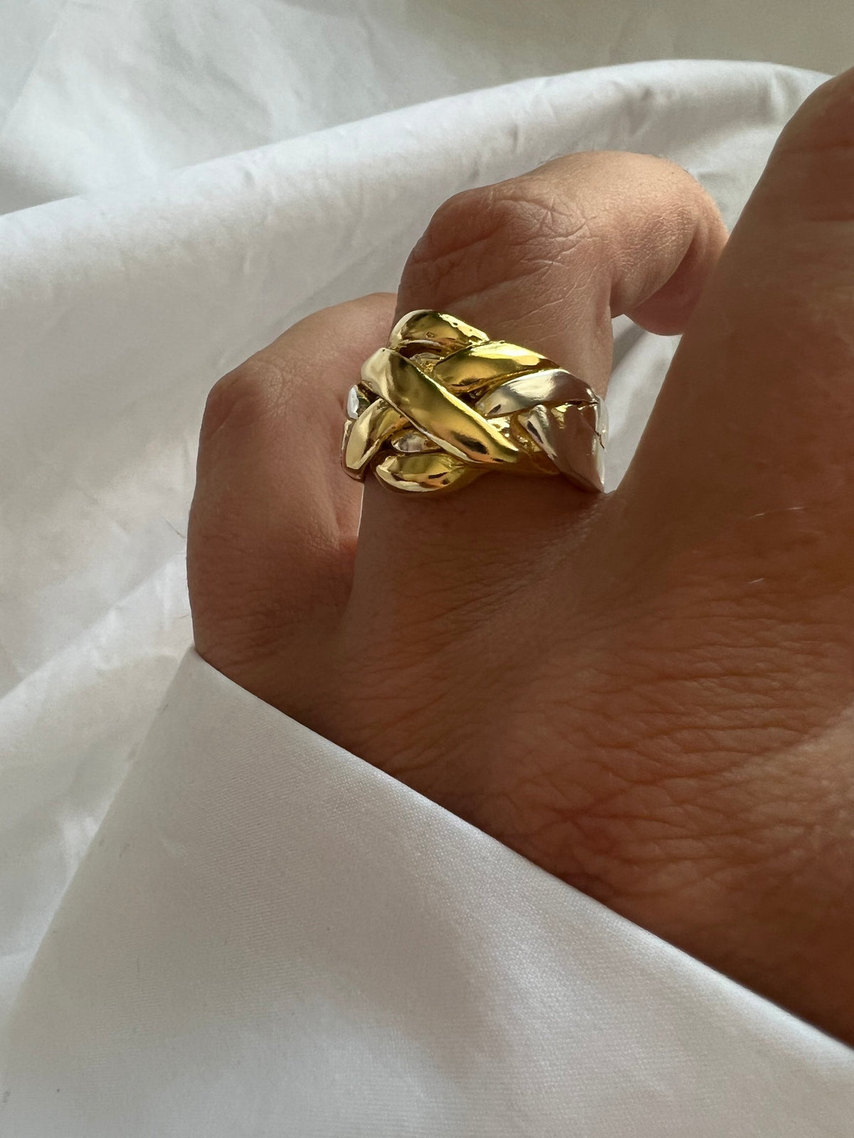 Sterling Silver Knot Ring: Gold filled Statement Ring - KathyRossJewelry
