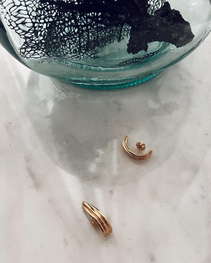 Sterling silver and gold filled minimalist studs earrings - KathyRossJewelry