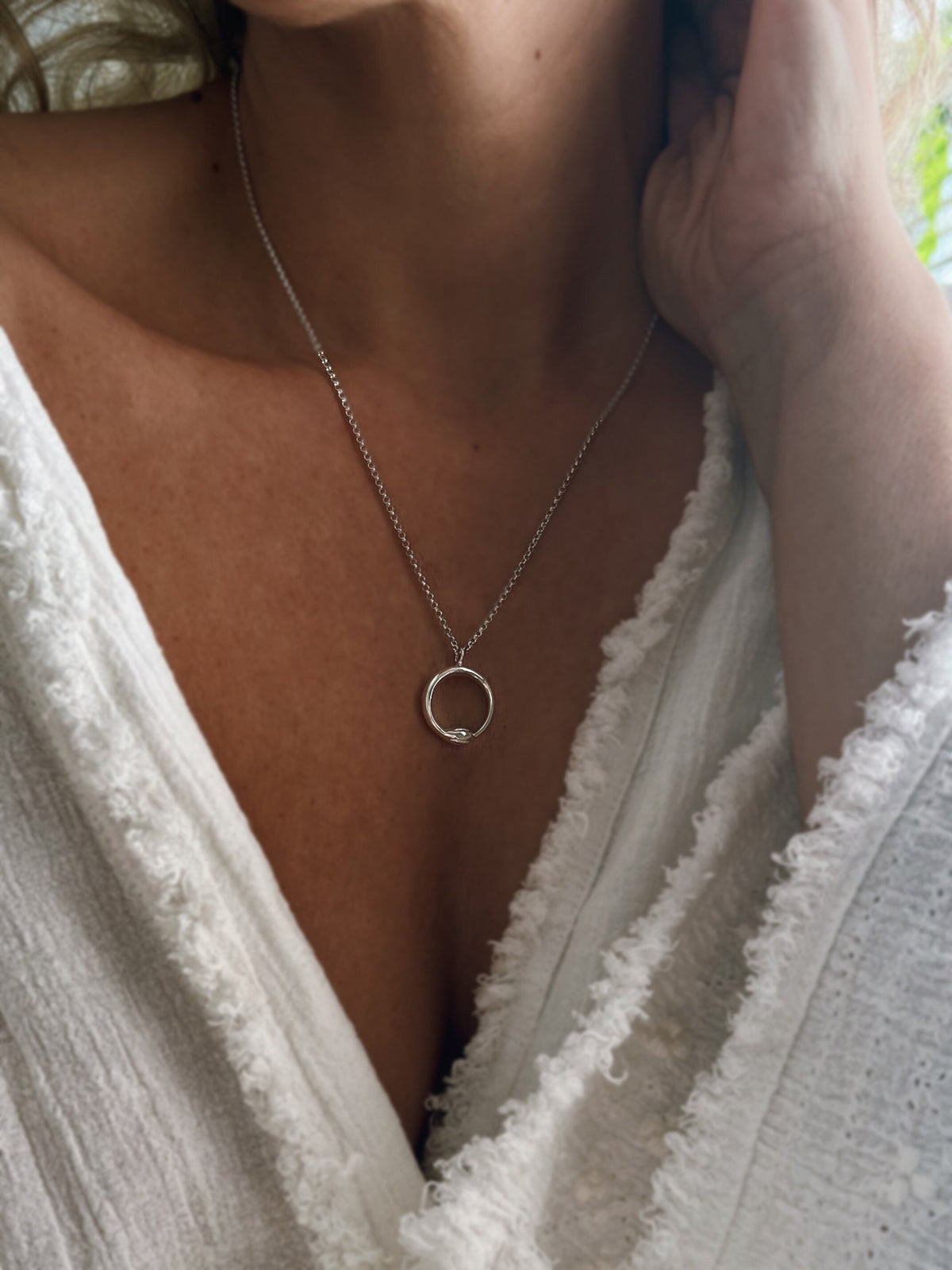 Sterling Silver Ouroboros Snake Necklace: Alchemist’s Serpent pendant - KathyRossJewelry