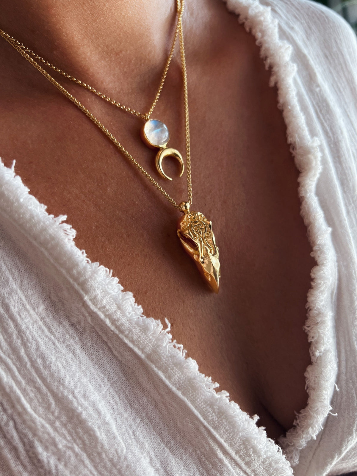 Sterling Silver 925 Raven pendant Necklace - KathyRossJewelry