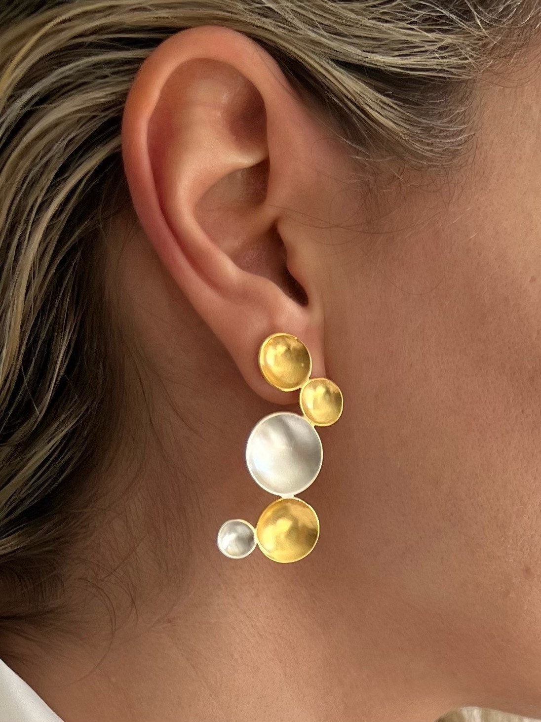 18k gold filled earrings, ear cuffs , silver stud ear jewelry - KathyRossJewelry