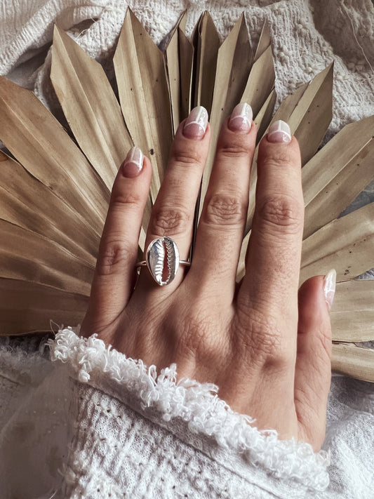 Silver 925 puka shell ring - KathyRossJewelry