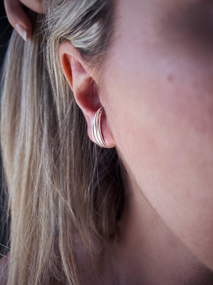 Sterling silver and gold filled minimalist studs earrings - KathyRossJewelry