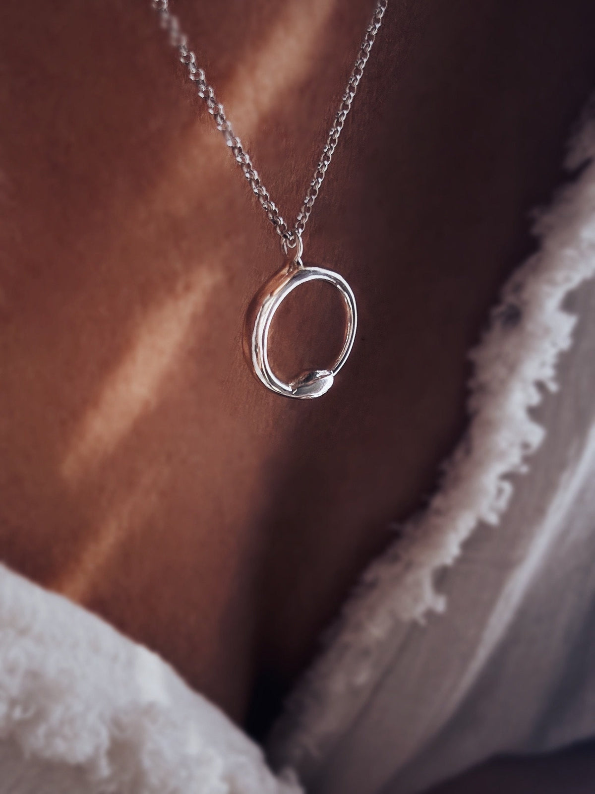 Sterling Silver Ouroboros Snake Necklace: Alchemist’s Serpent pendant - KathyRossJewelry