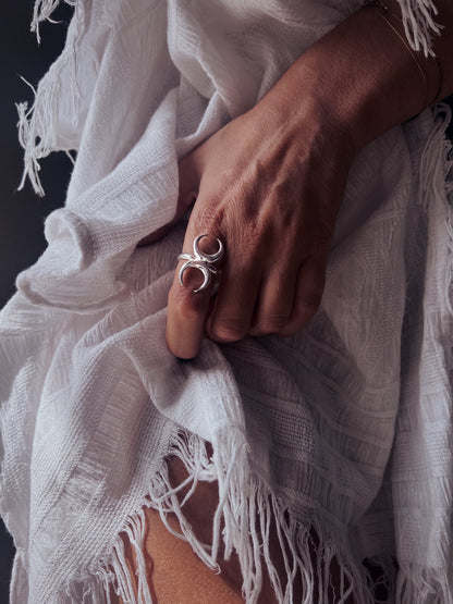 Sterling Silver 925 celestial ring - KathyRossJewelry