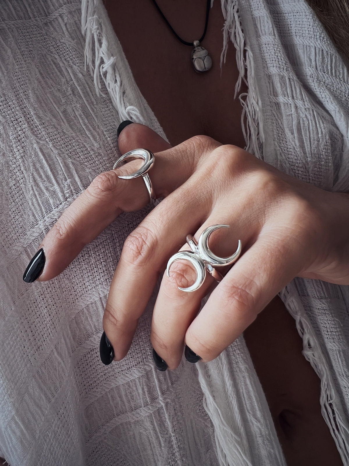 Sterling Silver 925 celestial ring - KathyRossJewelry