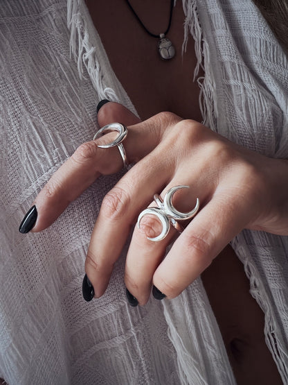 Sterling Silver 925 celestial ring - KathyRossJewelry