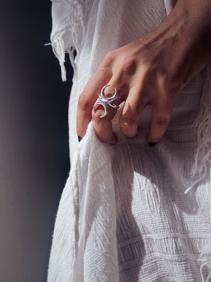 Sterling Silver 925 celestial ring - KathyRossJewelry