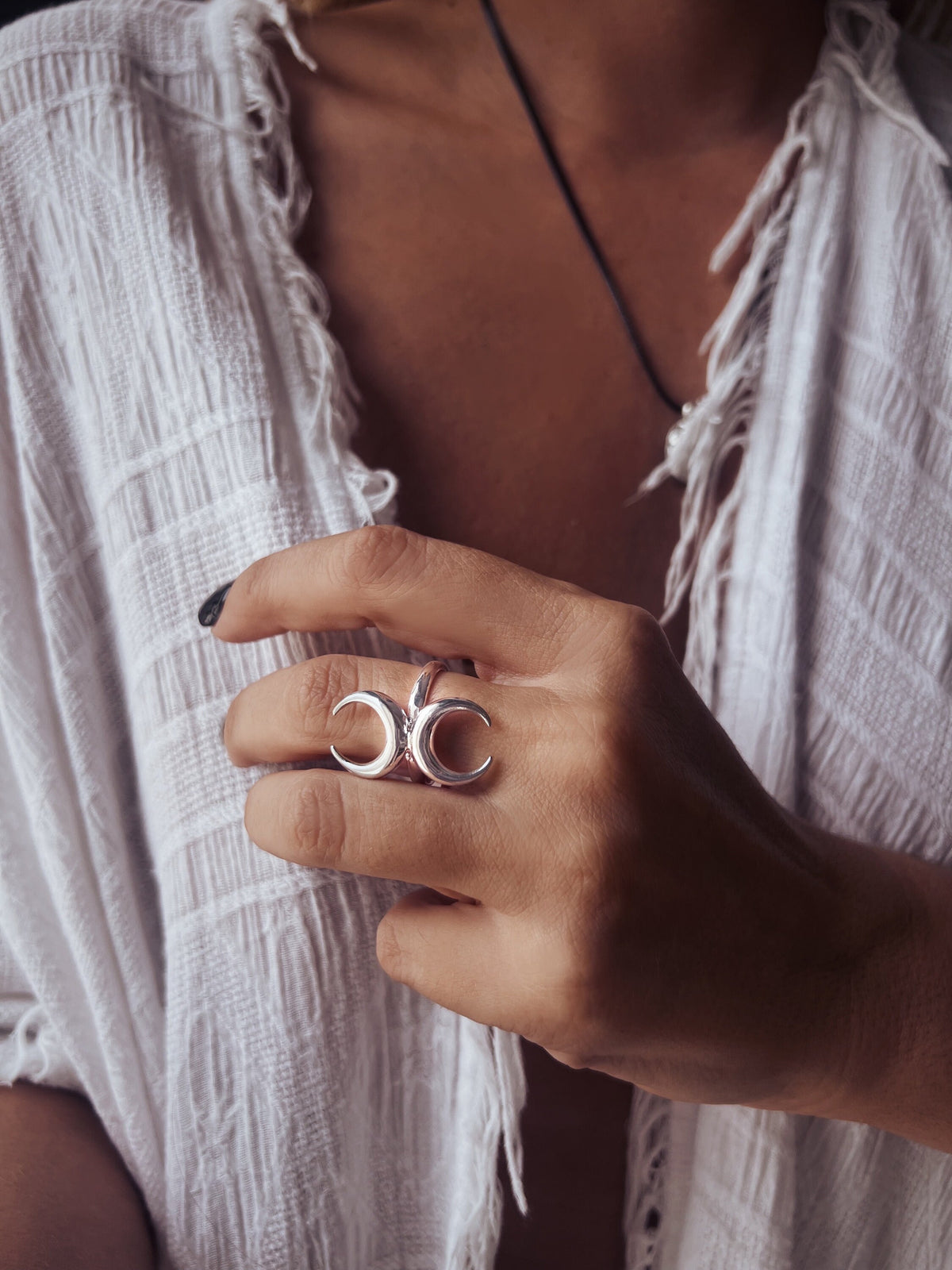 Sterling Silver 925 celestial ring - KathyRossJewelry