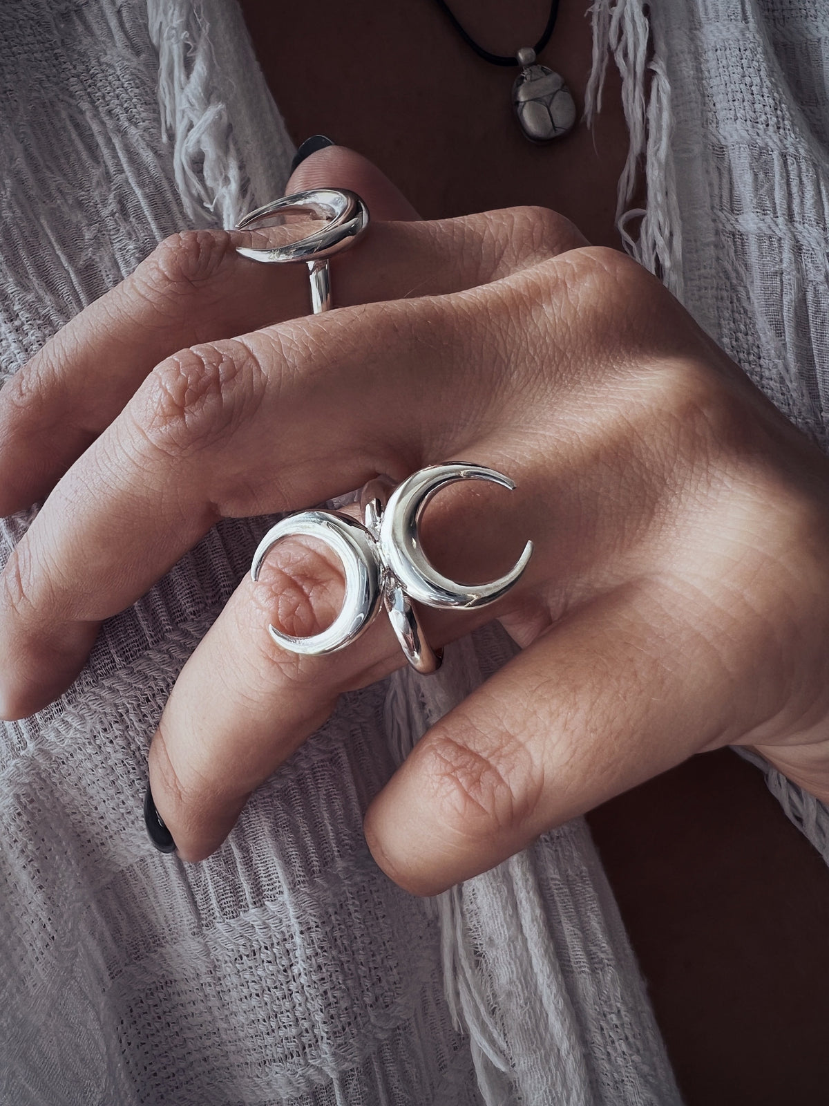 Sterling Silver 925 celestial ring - KathyRossJewelry