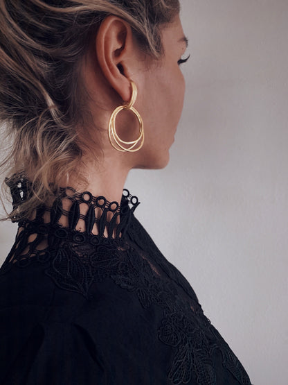 Gold Hoop Earrings:gold filled solid silver ear cuffs - KathyRossJewelry