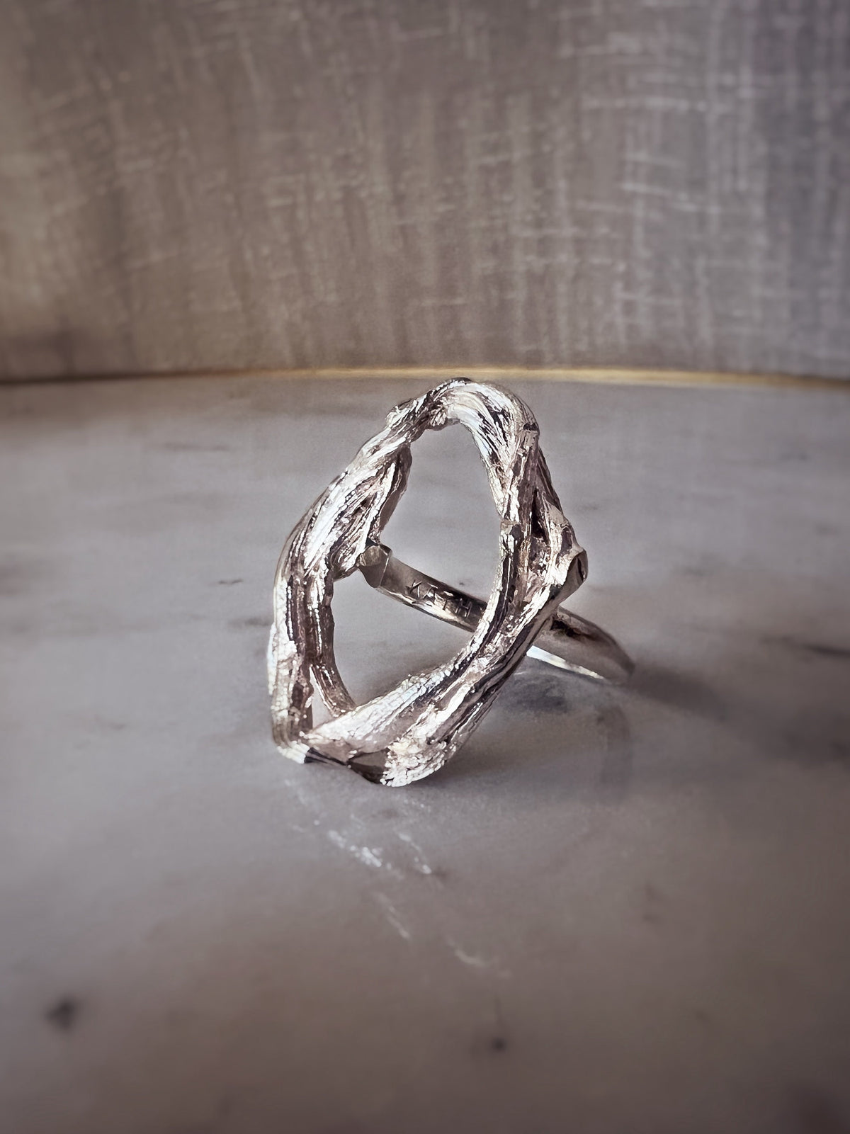 Oval gold filled hollow sterling silver 925 ring - KathyRossJewelry
