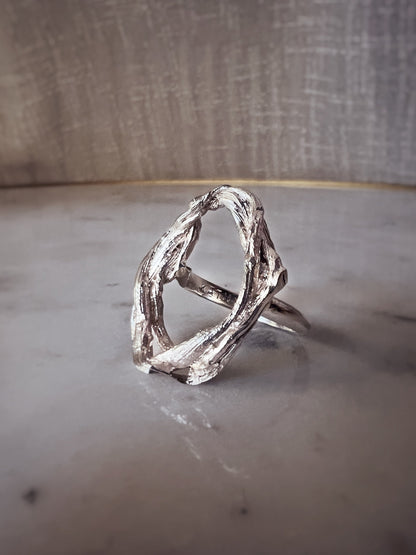 Oval gold filled hollow sterling silver 925 ring - KathyRossJewelry