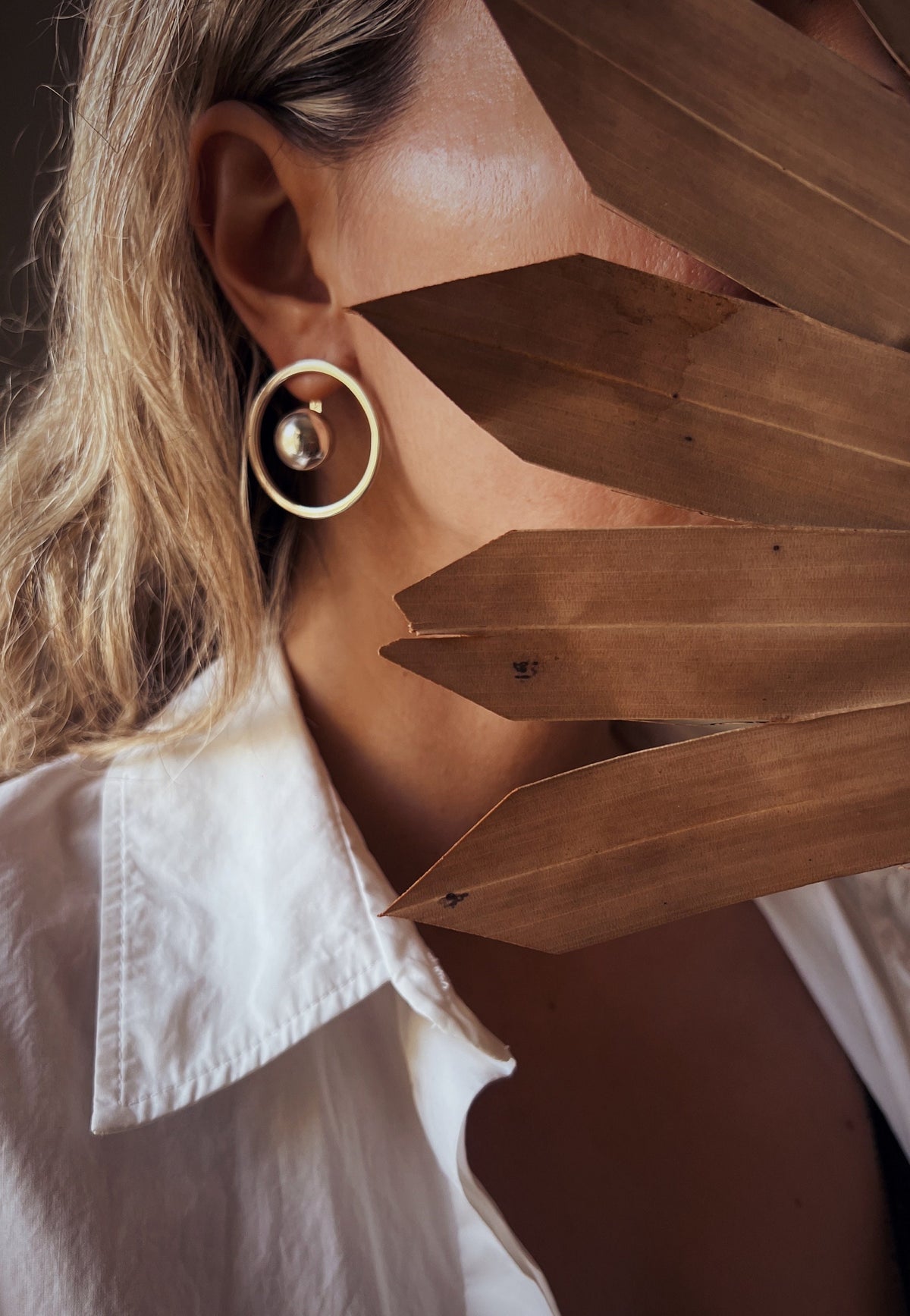 Sterling silver geometric orbital earrings - KathyRossJewelry