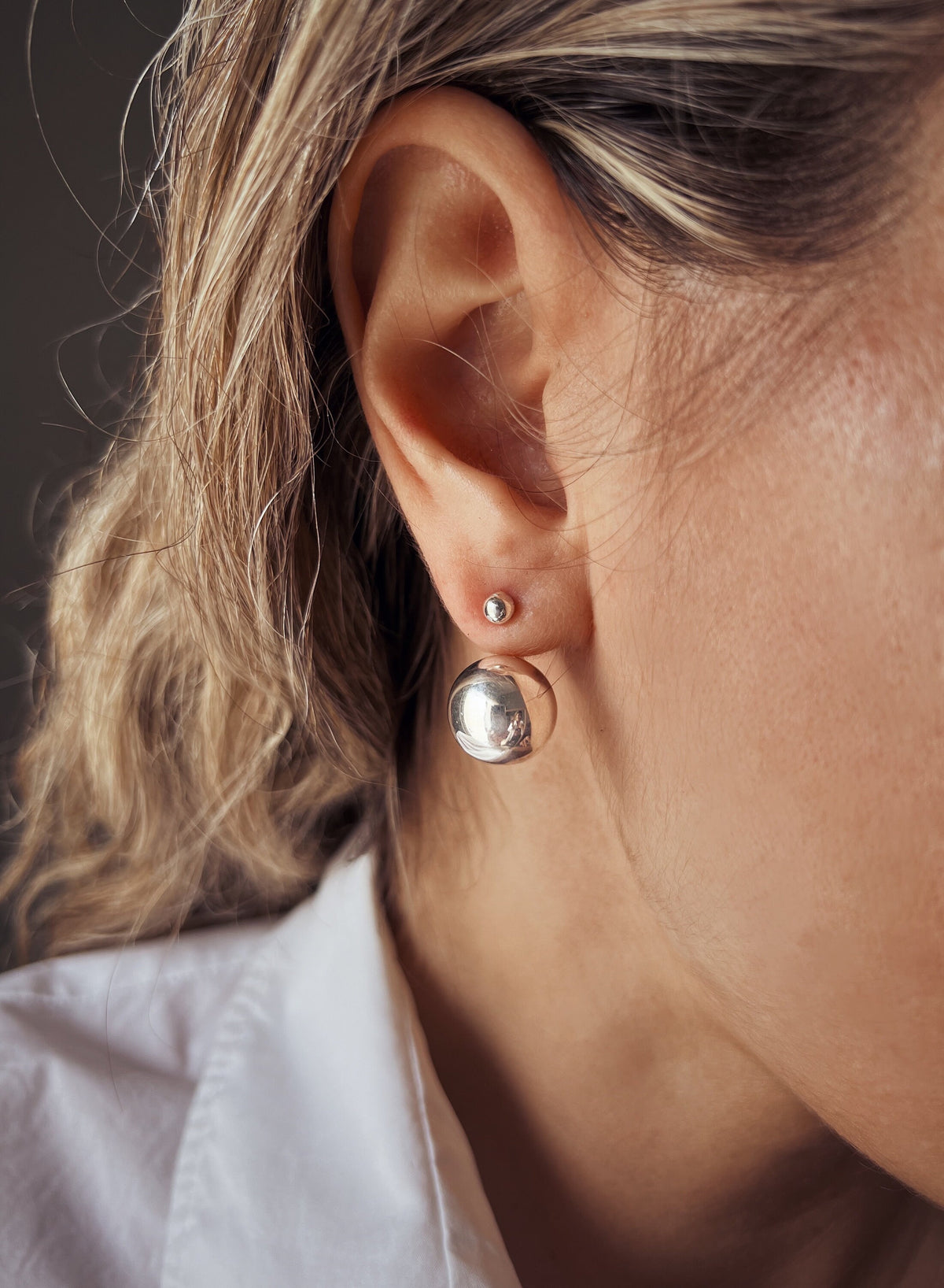 Sterling silver geometric orbital earrings - KathyRossJewelry