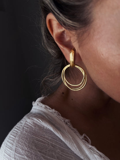 Gold Hoop Earrings:gold filled solid silver ear cuffs - KathyRossJewelry