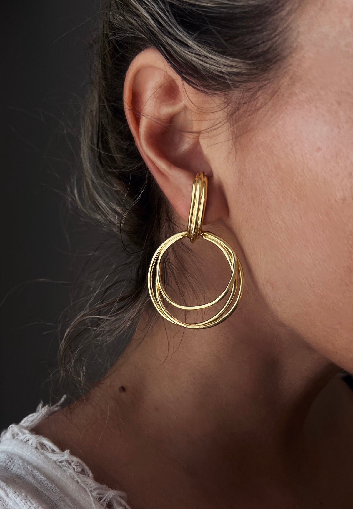 Gold Hoop Earrings:gold filled solid silver ear cuffs - KathyRossJewelry