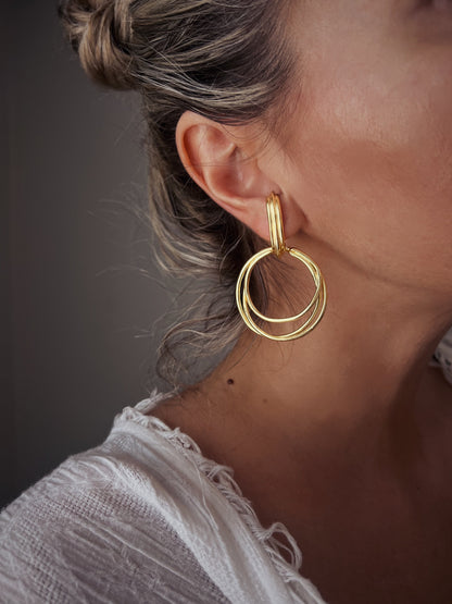 Gold Hoop Earrings:gold filled solid silver ear cuffs - KathyRossJewelry