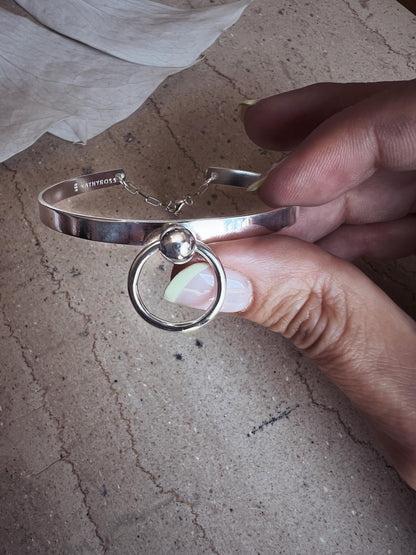 Silver brecelet with hoop - KathyRossJewelry