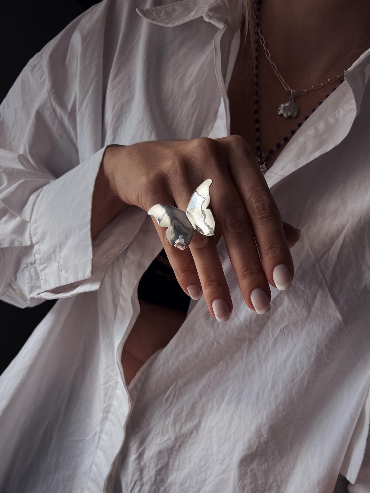 Sterling Silver 925 Butterfly Ring : bold Statement Jewelry - KathyRossJewelry