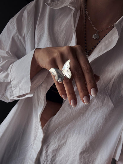 Sterling Silver 925 Butterfly Ring : bold Statement Jewelry - KathyRossJewelry