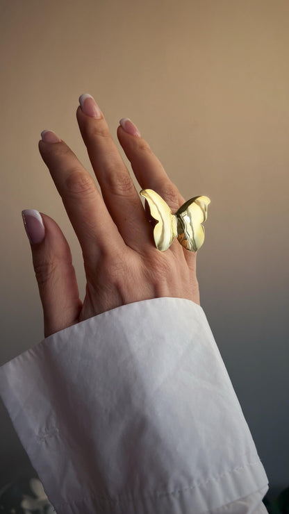 Sterling Silver 925 Butterfly Ring : bold Statement Jewelry - KathyRossJewelry